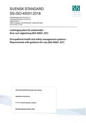 E-BOK SS-ISO 45001:2018 Ledningssystem för arbetsmiljö