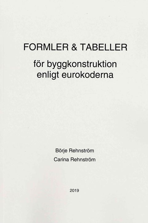Formler och tabeller för byggkonstruktion enligt eurokoderna 2019