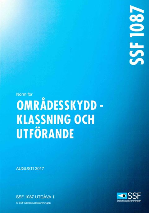 SSF 1087:1 Områdesskydd - klassning och utförande