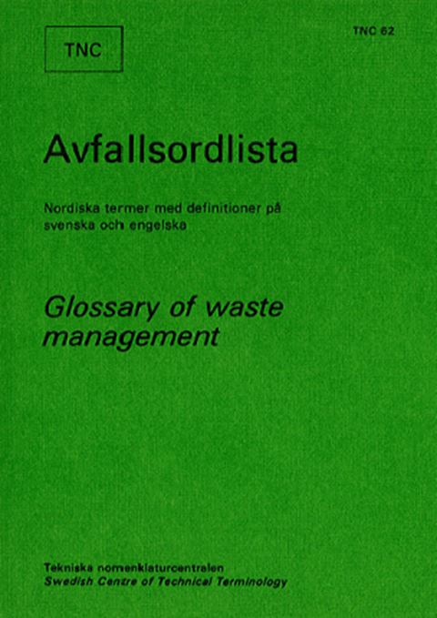 Avfallsordlista. TNC 62