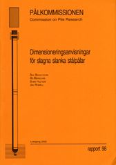 Dimensioneringsanvisningar för slagna slanka stålpålar. Rapport 98