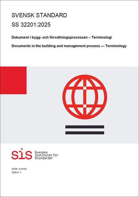 E-BOK SS 32201:2025 Dokument i bygg- och förvaltningsprocessen - Terminologi