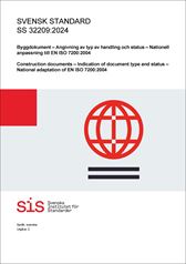 E-BOK SS 32209:2024 Byggdokument - Angivning av typ av handling och status