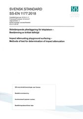 E-BOK SS-EN 1177:2018 + A1:2024 Stötdämpande ytbeläggning för lekplatsen