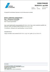E-BOK SS-EN 50110-1:2024 Drift av elektriska anläggningar