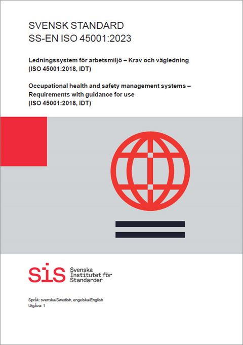 E-BOK SS-EN ISO 45001:2023 Ledningssystem för arbetsmiljö
