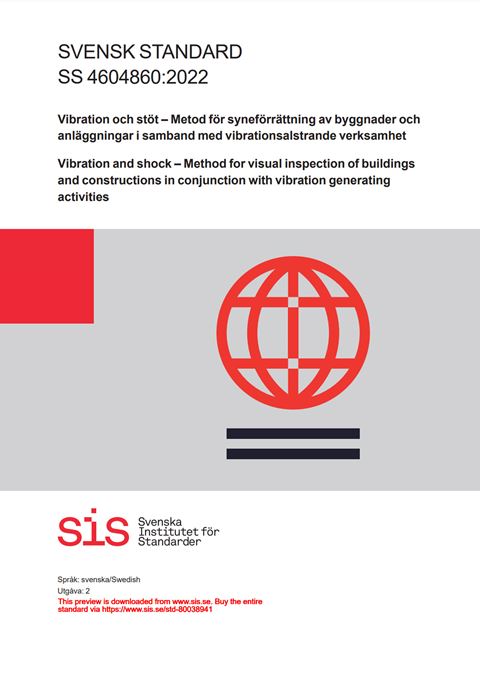 E-BOK SS 4604860:2022 Vibration och stöt