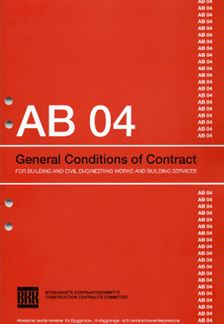 AB 04. General Conditions of Contract for Building and Civil Engineering Works and Building Services