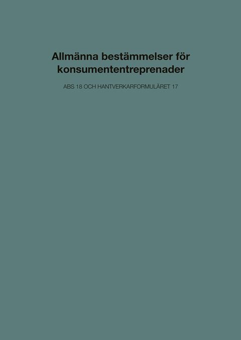 E-BOK Allm best för konsumententrepr. ABS 18 o Hantvform 17