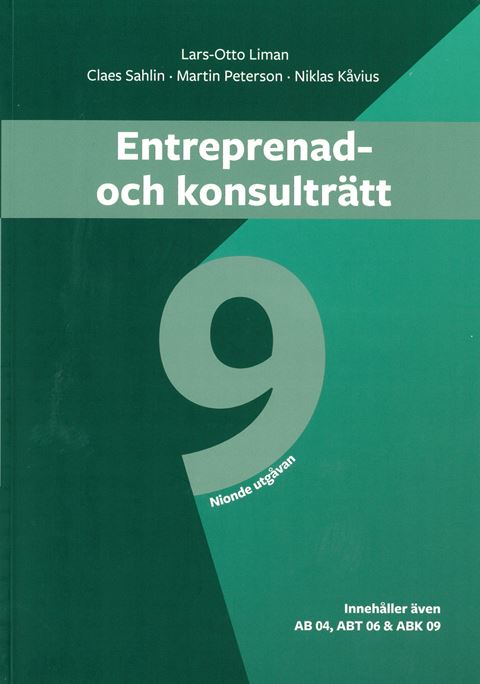 E-BOK Entreprenad- och konsulträtt. Utg 9